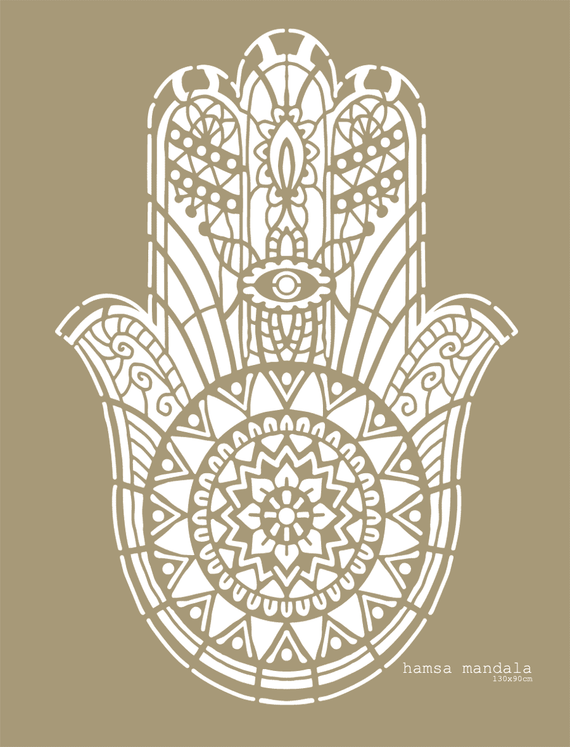 Big Hamsa - XL Mandala Stencil